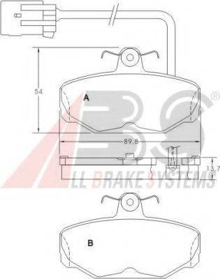 A.B.S. 36847 OE - Тормозные колодки, дисковые, комплект autospares.lv