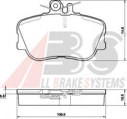 A.B.S. 36838 OE - Тормозные колодки, дисковые, комплект autospares.lv