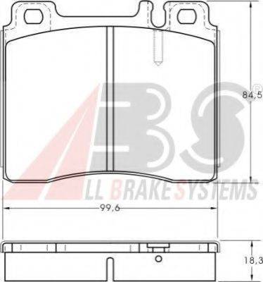 A.B.S. 36825 OE - Тормозные колодки, дисковые, комплект autospares.lv