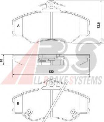 A.B.S. 36871 OE - Тормозные колодки, дисковые, комплект autospares.lv