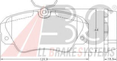 A.B.S. 36749 OE - Тормозные колодки, дисковые, комплект autospares.lv