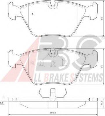 A.B.S. 36755 OE - Тормозные колодки, дисковые, комплект autospares.lv