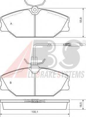 A.B.S. 36769 OE - Тормозные колодки, дисковые, комплект autospares.lv