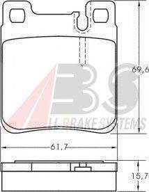 A.B.S. 36787 OE - Тормозные колодки, дисковые, комплект autospares.lv