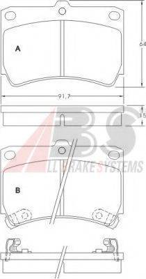 A.B.S. 36726 OE - Тормозные колодки, дисковые, комплект autospares.lv