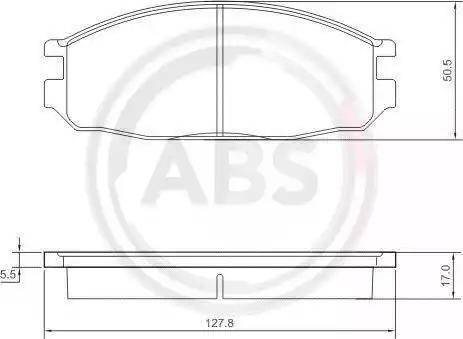 A.B.S. 36776 - Тормозные колодки, дисковые, комплект autospares.lv