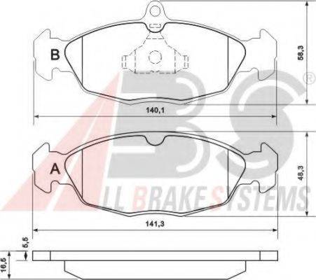 A.B.S. 36771 OE - Тормозные колодки, дисковые, комплект autospares.lv