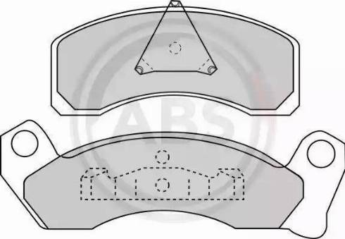 A.B.S. 38431 - Тормозные колодки, дисковые, комплект autospares.lv