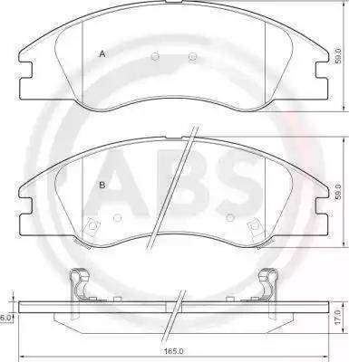 A.B.S. 37492 OE - Тормозные колодки, дисковые, комплект autospares.lv