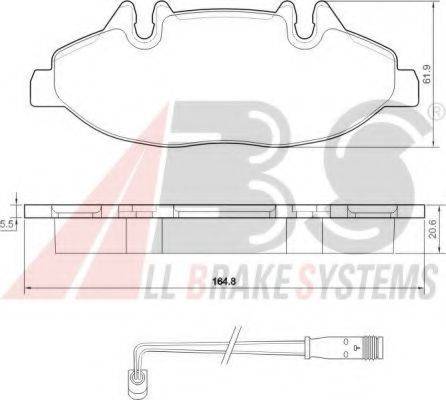 A.B.S. 37449 OE - Тормозные колодки, дисковые, комплект autospares.lv