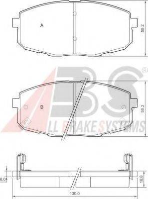 A.B.S. 37442 OE - Тормозные колодки, дисковые, комплект autospares.lv