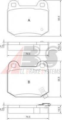 A.B.S. 37452 OE - Тормозные колодки, дисковые, комплект autospares.lv