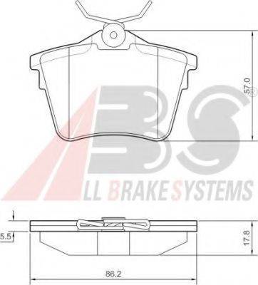 A.B.S. 37466 OE - Тормозные колодки, дисковые, комплект autospares.lv