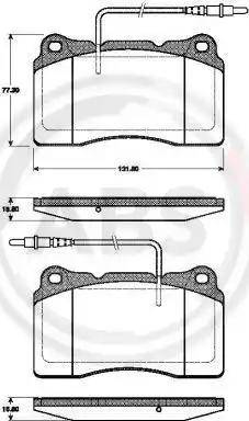 A.B.S. 37408 - Тормозные колодки, дисковые, комплект autospares.lv