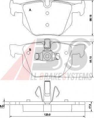 A.B.S. 37410 OE - Тормозные колодки, дисковые, комплект autospares.lv