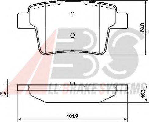 A.B.S. 37489 OE - Тормозные колодки, дисковые, комплект autospares.lv