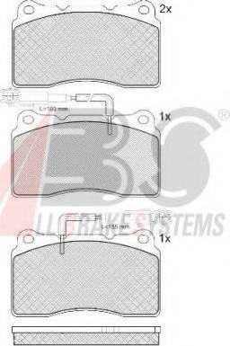 A.B.S. 37486 OE - Тормозные колодки, дисковые, комплект autospares.lv