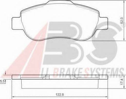 A.B.S. 37439 OE - Тормозные колодки, дисковые, комплект autospares.lv