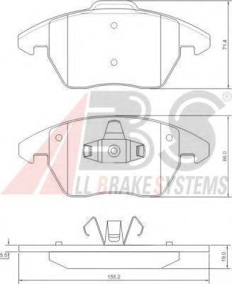 A.B.S. 37429 OE - Тормозные колодки, дисковые, комплект autospares.lv