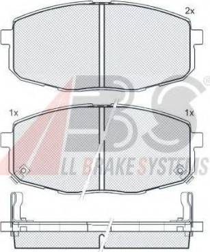 A.B.S. 37592 OE - Тормозные колодки, дисковые, комплект autospares.lv