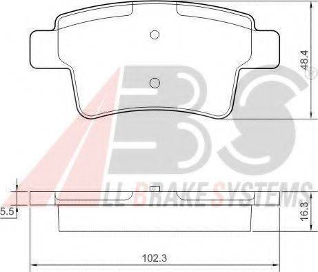 A.B.S. 37597 OE - Тормозные колодки, дисковые, комплект autospares.lv