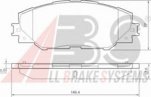 A.B.S. 37543 OE - Тормозные колодки, дисковые, комплект autospares.lv