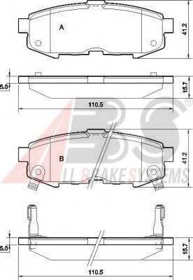 A.B.S. 37569 OE - Тормозные колодки, дисковые, комплект autospares.lv