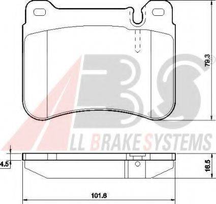 A.B.S. 37506 OE - Тормозные колодки, дисковые, комплект autospares.lv