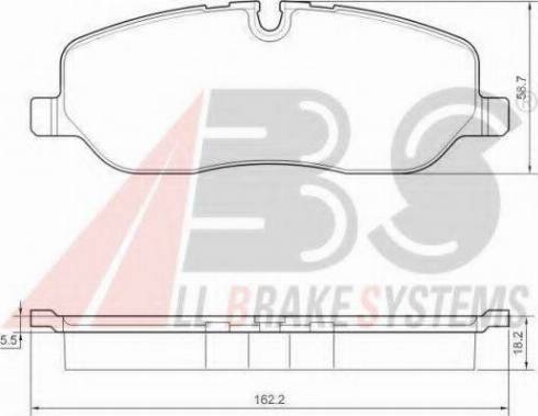 A.B.S. 37501 OE - Тормозные колодки, дисковые, комплект autospares.lv