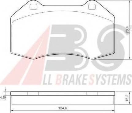 A.B.S. 37519 OE - Тормозные колодки, дисковые, комплект autospares.lv