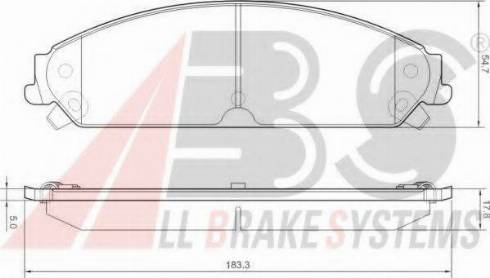 A.B.S. 37511 OE - Тормозные колодки, дисковые, комплект autospares.lv