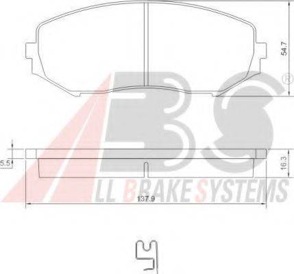 A.B.S. 37531 OE - Тормозные колодки, дисковые, комплект autospares.lv