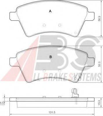 A.B.S. 37532 OE - Тормозные колодки, дисковые, комплект autospares.lv