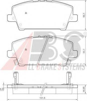 A.B.S. 37529 OE - Тормозные колодки, дисковые, комплект autospares.lv