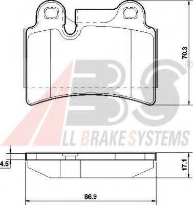 A.B.S. 37575 OE - Тормозные колодки, дисковые, комплект autospares.lv