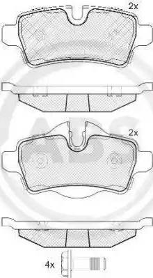 A.B.S. 37642 - Тормозные колодки, дисковые, комплект autospares.lv