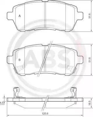 A.B.S. 37656 - Тормозные колодки, дисковые, комплект autospares.lv