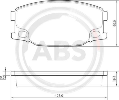 A.B.S. 37657 - Тормозные колодки, дисковые, комплект autospares.lv