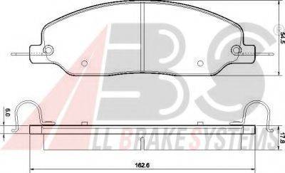 A.B.S. 37662 OE - Тормозные колодки, дисковые, комплект autospares.lv