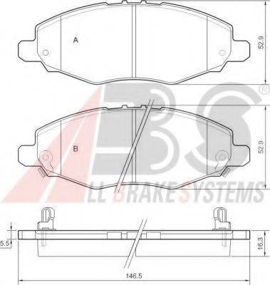 A.B.S. 37672 OE - Тормозные колодки, дисковые, комплект autospares.lv