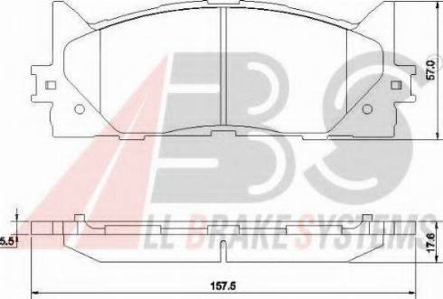 A.B.S. 37677 OE - Тормозные колодки, дисковые, комплект autospares.lv