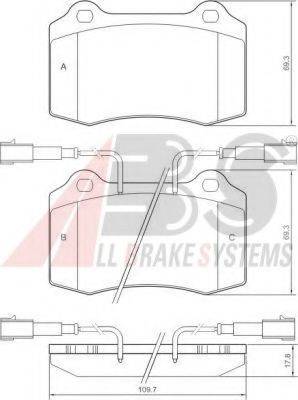 A.B.S. 37041 OE - Тормозные колодки, дисковые, комплект autospares.lv