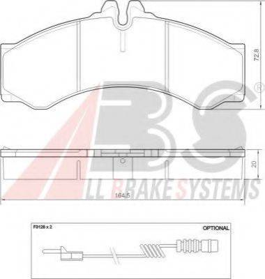 A.B.S. 37000 OE - Тормозные колодки, дисковые, комплект autospares.lv