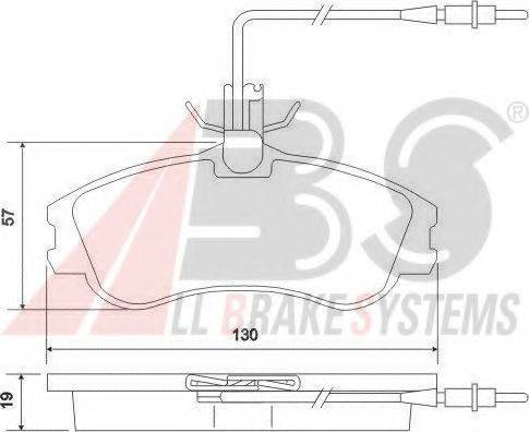 A.B.S. 37016 OE - Тормозные колодки, дисковые, комплект autospares.lv