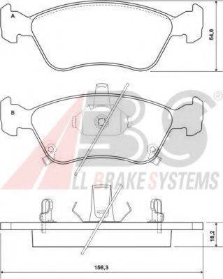 A.B.S. 37029 OE - Тормозные колодки, дисковые, комплект autospares.lv