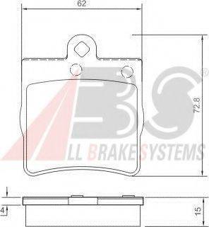 A.B.S. 37021 OE - Тормозные колодки, дисковые, комплект autospares.lv