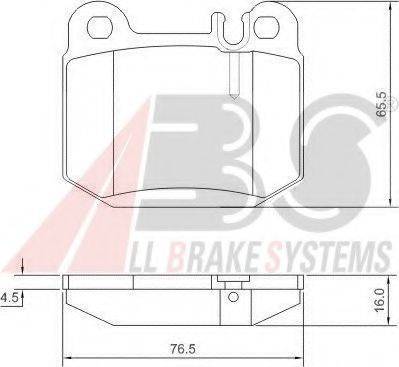 A.B.S. 37194 OE - Тормозные колодки, дисковые, комплект autospares.lv