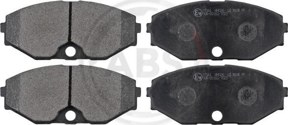 A.B.S. 37161 - Тормозные колодки, дисковые, комплект autospares.lv