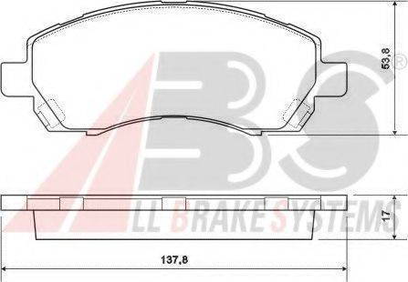 A.B.S. 37163 OE - Тормозные колодки, дисковые, комплект autospares.lv