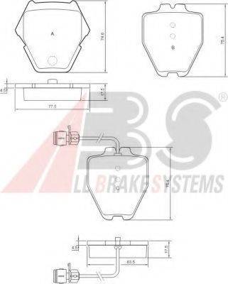 A.B.S. 37162 OE - Тормозные колодки, дисковые, комплект autospares.lv